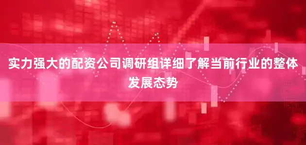 实力强大的配资公司调研组详细了解当前行业的整体发展态势